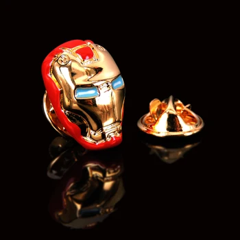 Iron Man Brosa noua moda bijuterii personaj de film Razbunatorul Liga pin bărbați și femei franceză pălărie, cămașă eșarfă REVER INSIGNA de PIN 16