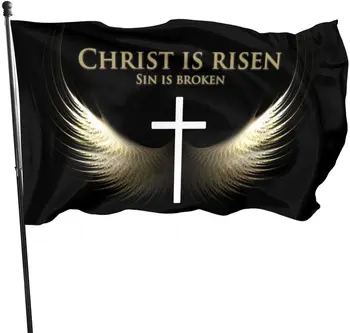 Isus Hristos A Înviat Creștin 3x5 Steaguri pentru Acasă Decorative Curte Deluxe Outdoor Banner 1