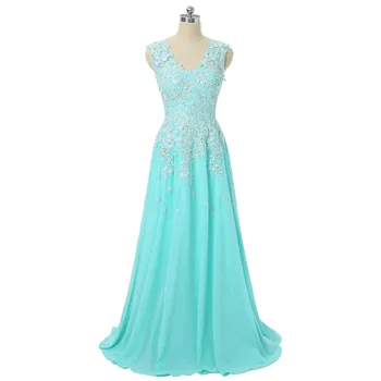 Jade Blue Lace Sifon de Bal Rochii de seara V-gât Lace-up Corset Spate Rochie de Seara vestidos de mujer elegantes para fiesta 2022 12