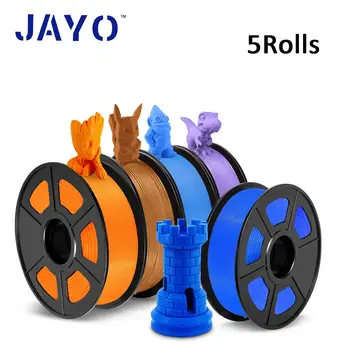 JAYO PETG ABS PLA Meta Filament 5Rolls 1,75 mm Toleranță 0,02 mm FDM Imprimantă 3D Material Bobină Non-toxic 100% Nici o Bulă Filamente 12
