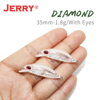 Jerry Diamant 10buc 35mm Ultralight Micro Pescuit Nada Minnow Nevopsite Gol de Plastic Greu Momeli Plutitoare Minnow Jerkbait 12