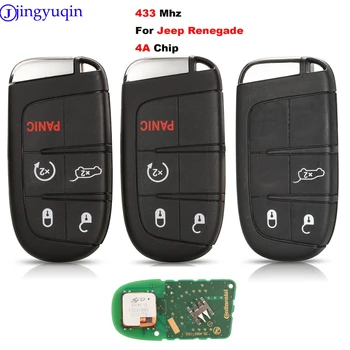 jingyuqin 433 Mhz 4A Chip 3/4/5 Butoane Smart Auto Control-Cheie Pentru Jeep Renegade 2014 2015 2016 2017 2018 2019 9