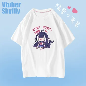 Joc Anime Vtuber Shylily Drăguț Desen Animat De Imprimare Cu Maneci Scurte T-Shirt Tee Cosplay De Vară Bărbați Femei Casual Topuri Largi 11