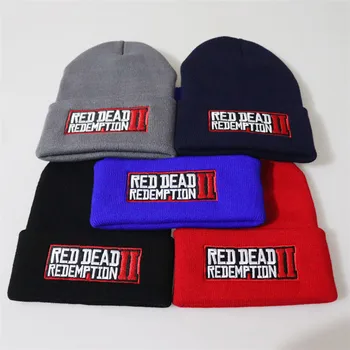 Jocul Red-Dead Redemption-2 Iarna Pălărie Beanie Bumbac Tricot Pălărie Chelioși Hip-Hop În Aer Liber Streetwear Pălării De Crăciun Capac 13