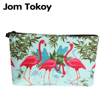 Jom Tokyo Noua moda Sac de Cosmetice pentru Femei de Moda de Brand de machiaj sac de Imprimare de Transfer de Căldură Flamingo organizator cosmetice pungi 12