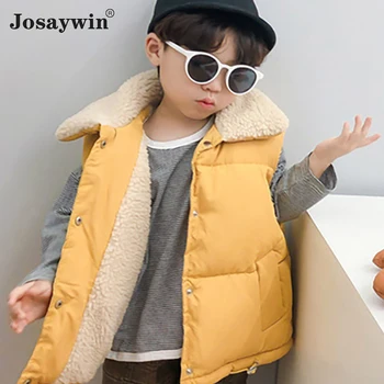 Josaywin Copii Vesta pentru Baieti Fete jacheta de Iarna Vesta Blana Copii fără Mâneci Jacheta din Bumbac Vestă de Catifea Copii Îmbrăcăminte exterioară