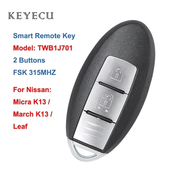 Keyecu pentru Nissan Micra K13 Martie K13 Frunze Inteligent de la Distanță Cheie Auto cu Telecomanda 2 Butoane 315MHz Cip ID46, Nume Model: TWB1J701