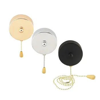 L5cm L150cm lanț de Perete trageți comutatorul fermoar trage coarda comutatorul pentru lampa de perete lumina pandantiv de iluminat plafon negru, alb, aur, crom 9