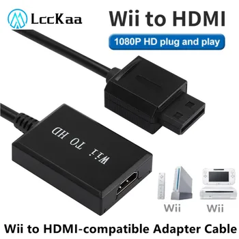 LccKaa Wii la HDMI Compatibil cu Cablu Convertor 1080P Wii la HDMI Compatibil Audio-Video Adaptor Suport pentru Toate Wii Pentru HDTV Ecran 10