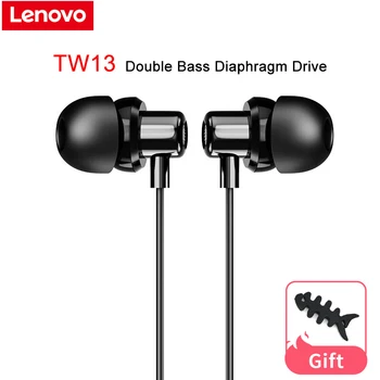 Lenovo Casti TW13 Telefon Mobil Căști Muzica Cască de 3,5 mm Stereo Bass Microfon Pentru Xiaomi, Samsung, HUAWEI, iPhone, MP3, MP4 3