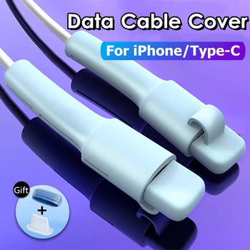 Linie de date Cablu Protector Cablu de Date husa Cablu Bobinator Cover Pentru iPhone ios de Tip C USB Cablu de Încărcare Cu Dop de Praf 9