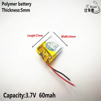 Litru de energie a bateriei Bun Qulity 3.7 V,60mAH,501417 Polimer litiu-ion / Li-ion pentru JUCĂRIE,POWER BANK,GPS,mp3,mp4 4