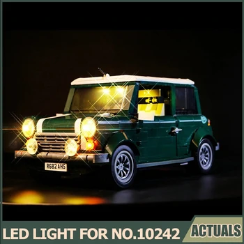 Lumina Led-uri Kit Pentru 10242 MINI Cooper Verde Jucării Masina Blocuri ( Lumina Stabilit Numai NICI o MAȘINĂ de CĂRĂMIDĂ ) 3