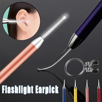 Luminos Urechi Wax Remover Lanterna LED-uri Earpick Moi pentru Urechi Instrument de curățare Lumina Lingura Cu Lupa Endoscop Lanterna de Curățare Ureche 3