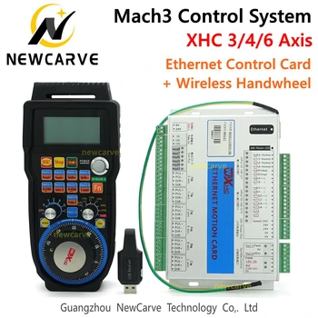 Mach3 Controller Kit XHC 2MHz Ethernet Breakout Bord 3 4 6 Axe de Mișcare Cardul de Control Cu MPG Wireless Pandantiv roata de mână WHB04B