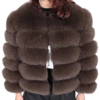 maomaokong de Iarnă 2022 Femei stil Nou Real haină de Blană de Vulpe Scurtă de Cumpărături de Moda Petrecere Jacheta de Toamnă și de Iarnă de Îmbrăcăminte pentru Femei 11