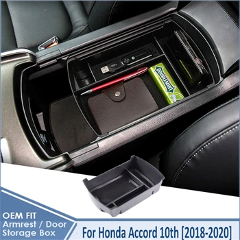 Masina Cotiera Cutie Depozitare Pentru Honda Accord 10 2018 2019 2020 Accesorii Organizator Consola centrala Tava Cutie Neagră 14