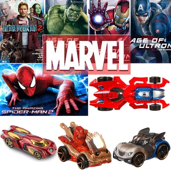 Mattel Marvel Fierbinte Jante Aliaj Masina Avengers 3 Captain America, Iron Man, Spider-Man Venin 1/64 Model de Masina de Jucarie pentru Copii Copil Cadou 3
