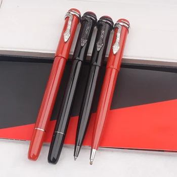 MB Patrimoniului Roșu și Negru Rollerball Pen Lux Metal Pix Stilou cu Sarpe Clip Cadou de Afaceri 4