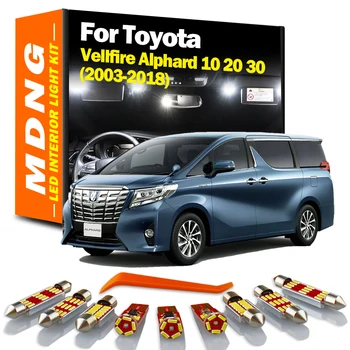 MDNG Pentru Toyota Vellfire Alphard 10 20 30 Seria 2003-2018 Canbus LED-uri Auto de Interior Dome Harta Portbagaj Kit de Lumina Becuri Led Fara Eroare
