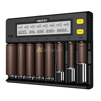 Miboxer C8 8 Sloturi Inteligent AA AAA Baterie 18650 Incarcator Curent Opțional Protecție la Supraîncărcare Cu Display