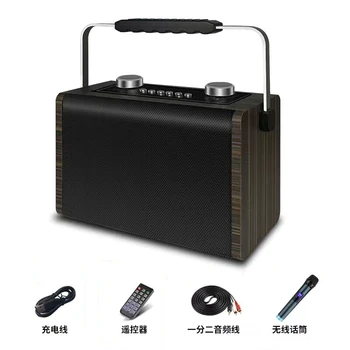 Microfon fără fir bluetooth boxe multimedia home theater karaoke tv pe calculator difuzor radio portabil subwoofer caixa de som 15