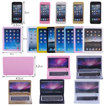Mini-Laptop, Telefon Mobil, Tableta De 18 Inch American&43Cm Copil Nou-Născut Papusa， Generația Noastră Pentru Copil Ziua de nastere Festivalul Cadou