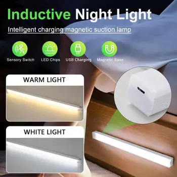 Mini LED Lumina de Noapte Senzor de Mișcare fără Fir Citit Lampa de Birou Reincarcabila Bec Acasă Bucatarie Dormitor Toaletă Iluminat Lumini 8