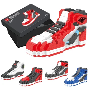 Mini Sport Pantofi de Baschet Blocuri Adidași Modelul Asamblare DIY Cărămizi Jucarii Pentru Copii Băieți de Ziua de nastere Cadouri de Craciun
