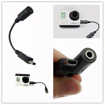 Mini USB La 3.5 mm Jack pentru Căști Microfon Cablu Adaptor Pentru Camera GoPro Hero 3+ 3 4 9