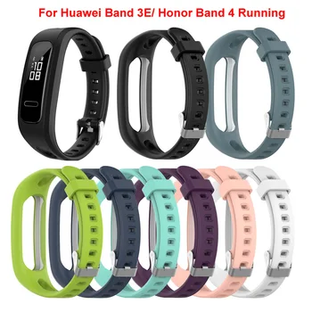 Moale Watchband TPU Pentru Huawei 3E/Onoare Band 4 Rulează Bratara Reglabila Sport de Înlocuire Curea de mână 5