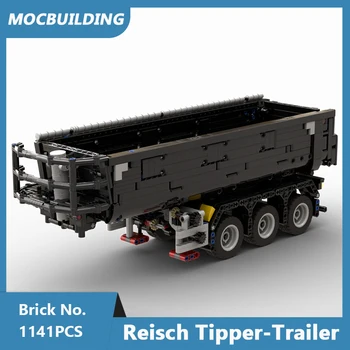 MOC Blocuri Reisch Semi Tipper-Trailer Model DIY Asamblate Cărămizi Camion Educaționale Creative, Jucarii pentru Copii, Cadouri 1141PCS 1