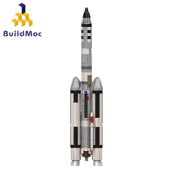 MOC Spațiu Saturn V Seria 1:110 Titans IIIC Gemeni Rachete Blocuri Kit Vehicul de Explorare Jucărie Pentru Copii Cadou de Ziua de nastere 16