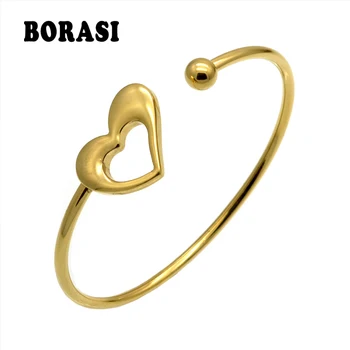 Moda clasic in forma de Inima Deschisă Bratara Pentru Femei de Stradă Gust Geometrie Dragoste de Aur-culoare Bratari & Brățări Bijuterii Bijoux 9