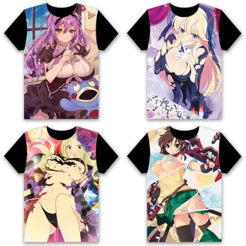 Moda T-shirt Anime Senran Kagura Shinovi Versus Kayano Ai Cosplay Maneca Scurta Unisex Casual Negru Tee de Vara Tricou Amuzant 10