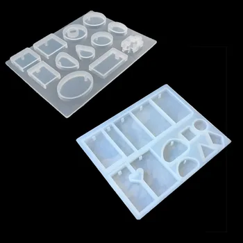 Multi-celulă Modele Cabochon Mucegai Silicon Colier Pandantiv Bijuterii Rășină Face Mucegai DIY Artizanat 8