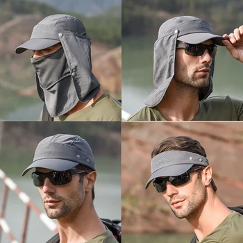 Multifunctional Pliabil Uscare Rapidă, rezistent la apa Pălărie UV Protecție în aer Liber de Baseball pentru Bărbați Camping Față, pe Gât, Protecție Soare Capac