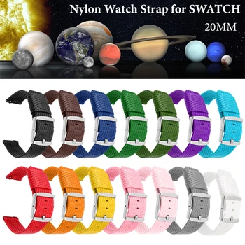 Nailon Watchband pentru SWATCH Curea 20MM Pentru Omega x Swatch MoonSwatch Planeta Serie Bratara de Înlocuire Femei Accesorii Ceas 7