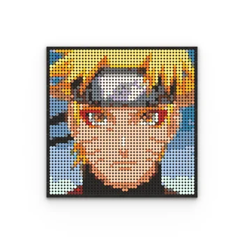 Naruto, Sasuke, Kakashi Uchiha Itachi Akatsuki Gaara Pein Lee Kurama Pixel Art Blocuri de Caramida Decor Mozaic Jucării DIY 5