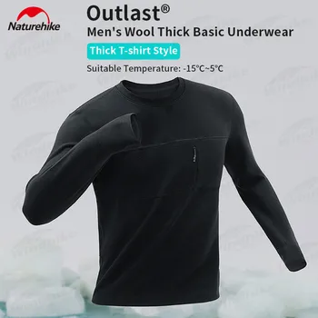 Naturehike 320g Ultralight Îngroșarea T-Shirt de Iarnă în aer liber Țină de Cald Femeie/Bărbat Lenjerie Sport Haine Lungi Respirabil -15℃~5℃ 13