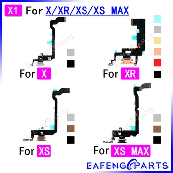 Negru XR Portul de Încărcare Pentru iphone Xs Max XR Încărcător Flex cu Microfon Microfon cu Cablu Flex Albastru Coral Rosu Galben cu Aur Alb 15