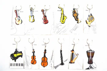 Niko Cauciuc Clasice/Moderne De Națiune Instrument Muzical Chitara/Tobe/Pian/Corn/Vioară/Harpă/Clarinet/Saxphone/Trompeta Breloc