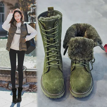 Noi 2022 femei cizme de iarna se ingroase blana cizme de zapada pentru femei pantofi de piele moale de jos mare sus pantofi de iarna doamnelor non-alunecare de cizme