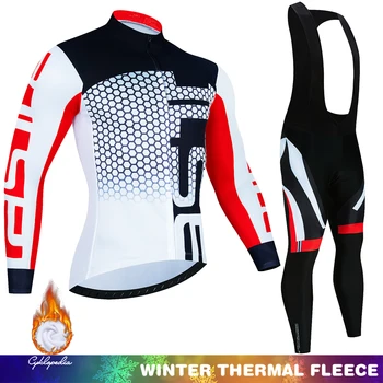 Noi 2023 Iarna Set de Biciclete Biciclete Echipa de Ciclism cu Maneca Lunga Thermal Fleece Sport de Curse Pro Jersey Costum pentru Bărbați Ropa Ciclismo 10