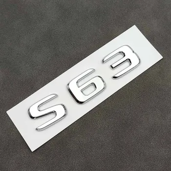 Noi 3D ABS Masina Portbagajul din Spate Insigna Litere Autocolant Logo-ul S63 V8 BITURBO Emblema Pentru Mercedes S 63 AMG W222 W221 C217 Accesorii 11