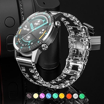 Noi Acrilic Transparent de Silicon Trupa Ceas Pentru Samsung Galaxy Watch 42mm 46mm Curea Sport brățară Brățară Pentru Ceas Huawei Gt 2 5