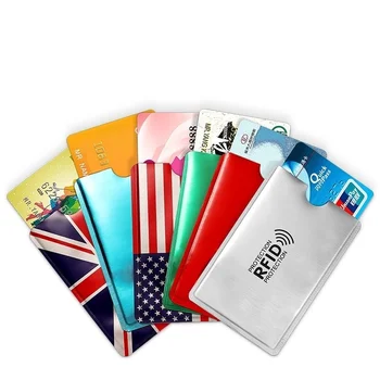 Noi Anti Rfid Card Suport NFC Blocarea Cititor Id Blocare Card Bancar Titular Caz de Protecție din Metal Card de Credit Cazul Aluminiu 16