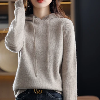 Noi cașmir pulover femei este 100% lână pură hanorac cu guler pulover pulover doamnelor moda plu dimensiune cald tricotate bottom tricou 14