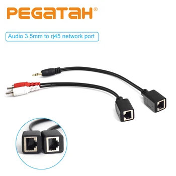 Noi DC Conector Audio de 3,5 mm La Rj45 Port de Rețea 2/5/10 Adaptor Cablu Scurt de Telefon Mobil Cablu Adaptor Audio Balun 15