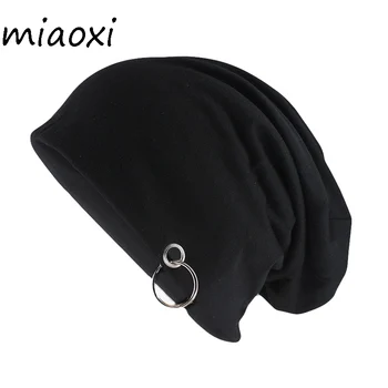 Nou Stil De Moda Pentru Adulti Unisex Solid Pălărie Cu Inel Casual Femei Cald Căciuli Chelioși Noutate Bărbați Gorros Capace Capota